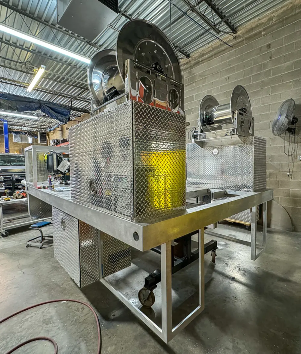 Engine and hose connection hardware detail, photo 159 of 303.